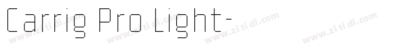 Carrig Pro Light字体转换